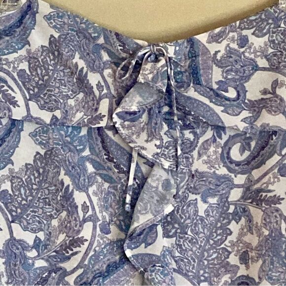 NEW REVOLVE For Love and Lemons Paisley Floral Ruched Mini Skirt Gray Pink XL - Picture 5 of 12